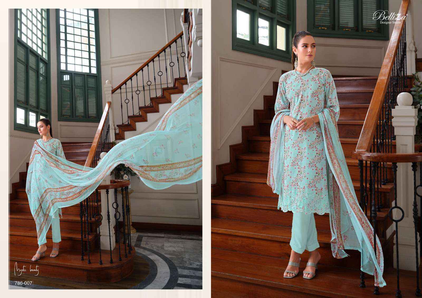 Belliza Florence Cotton Dress Material 10 pcs Catalogue