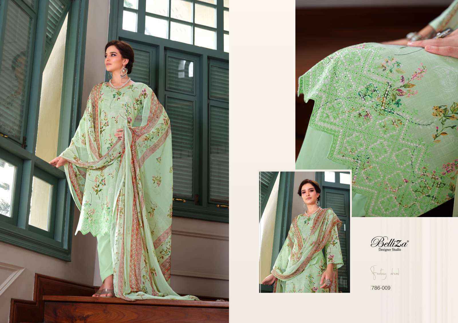 Belliza Florence Cotton Dress Material 10 pcs Catalogue