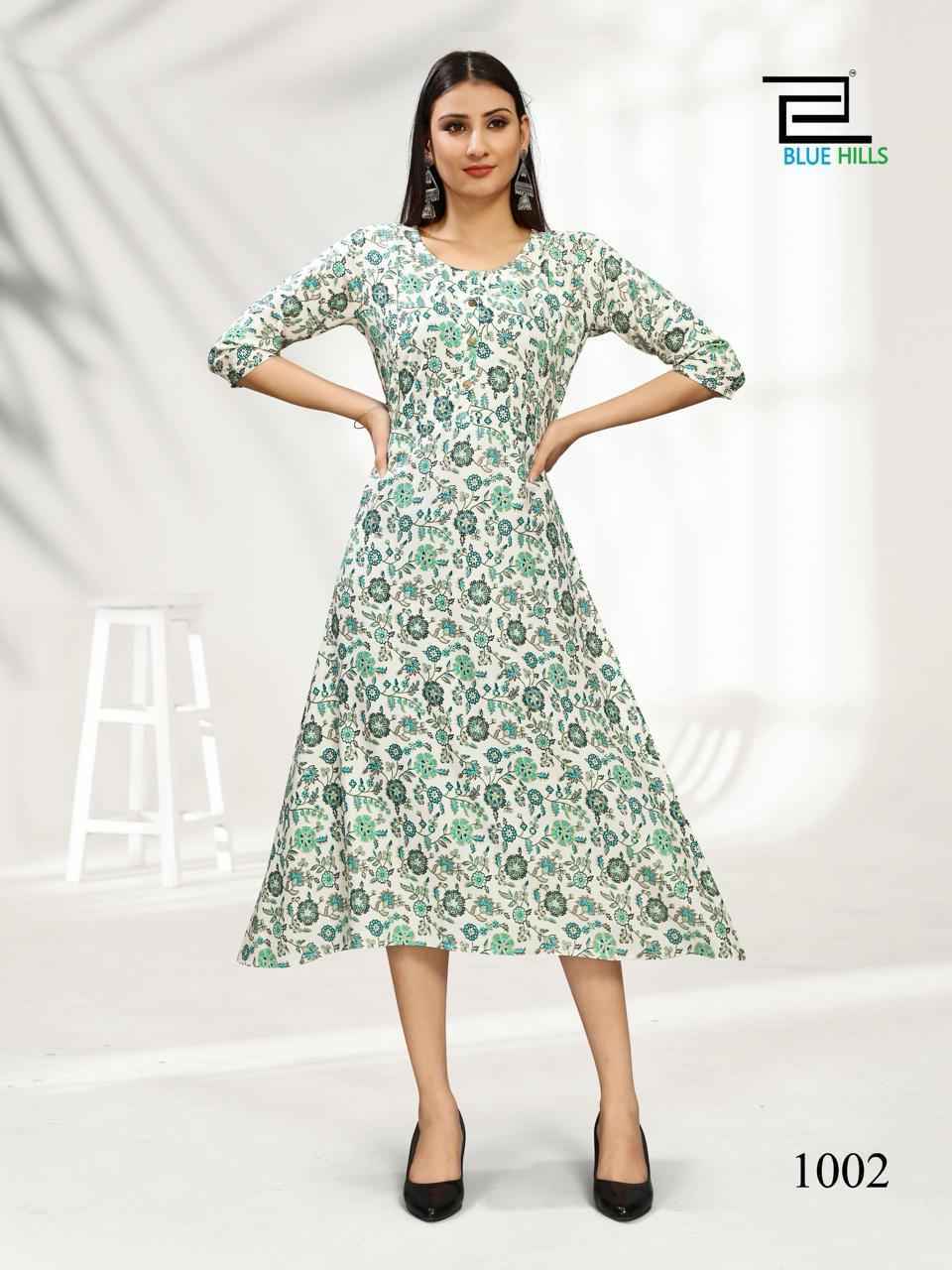 Blue Hills god Gift Rayon Feeding Kurti 4 Pc Catalog