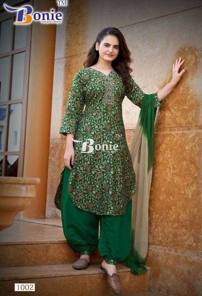 Bonie Izhar Vol-3 Heavy Chanderi Readymade Suit 8 Pc Catalouge