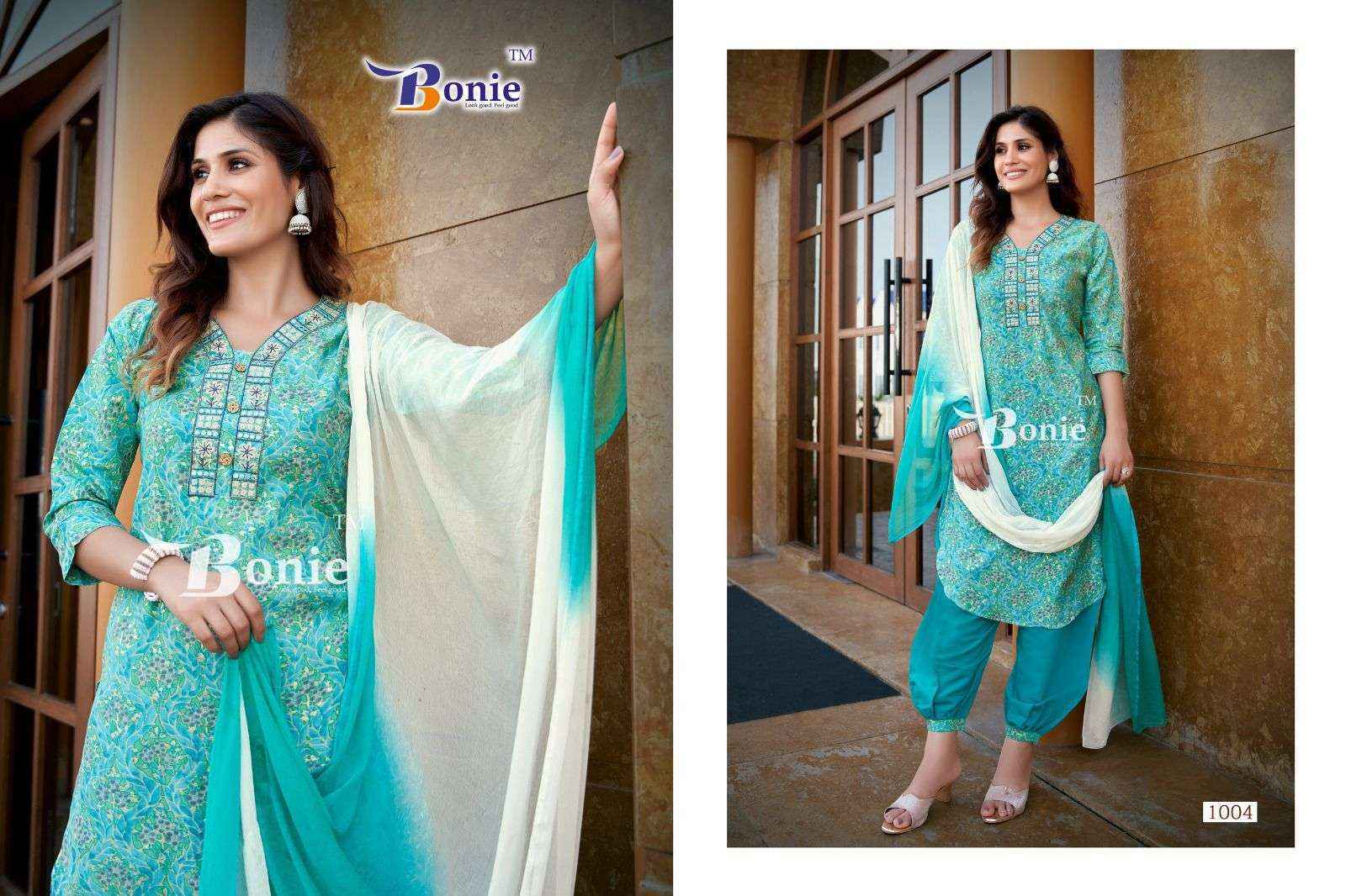 Bonie Izhar Vol-3 Heavy Chanderi Readymade Suit 8 Pc Catalouge