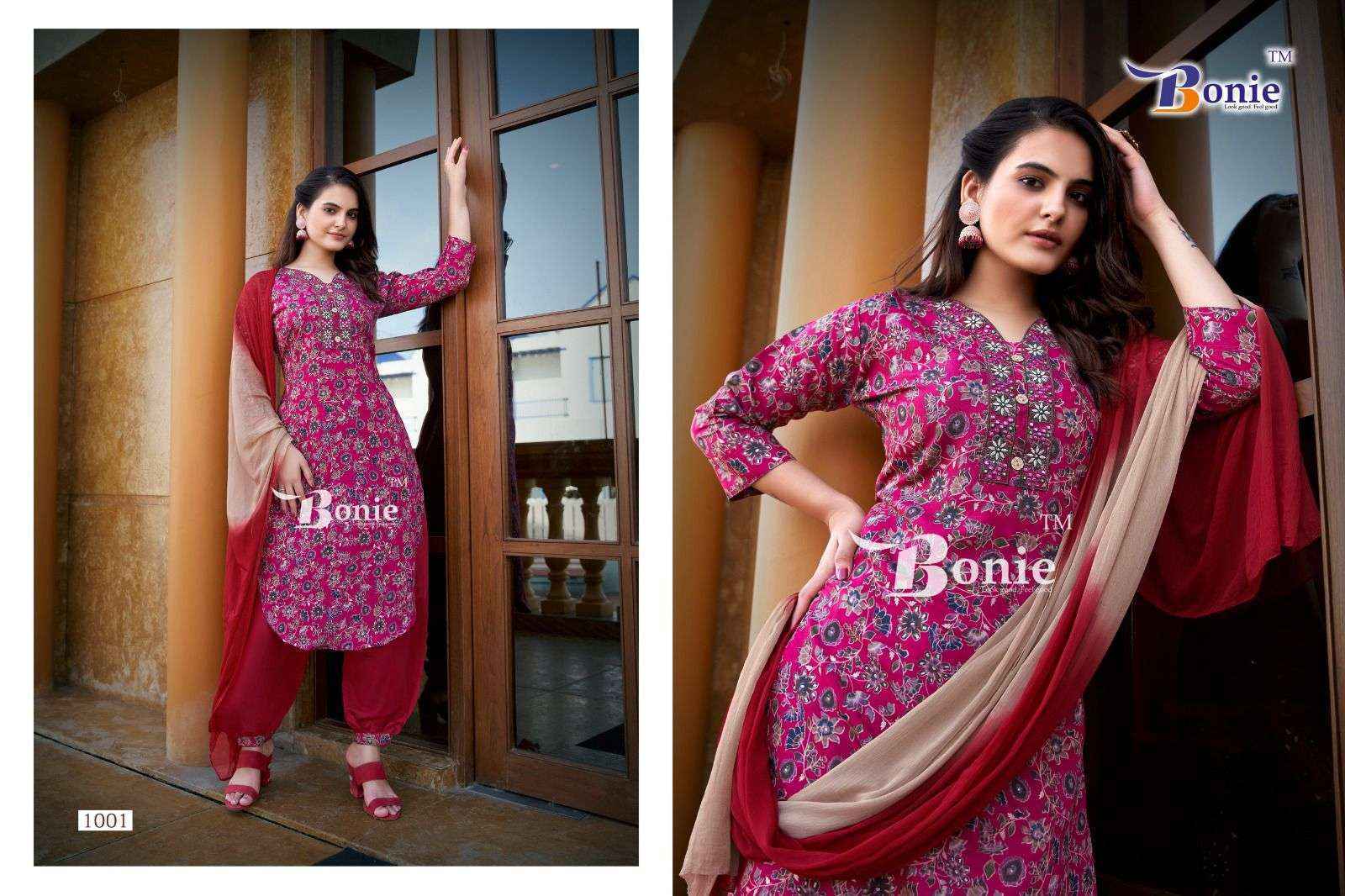 Bonie Izhar Vol-3 Heavy Chanderi Readymade Suit 8 Pc Catalouge