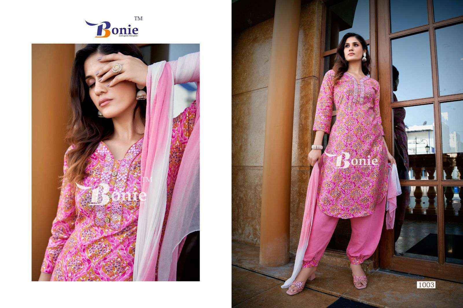 Bonie Izhar Vol-3 Heavy Chanderi Readymade Suit 8 Pc Catalouge