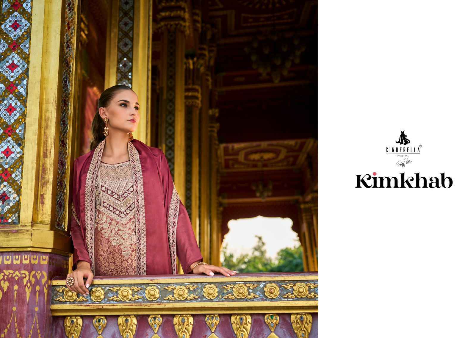 Cindrella Kimkhab Pure Banarasi Silk Dress Material 6 Pc Catalog