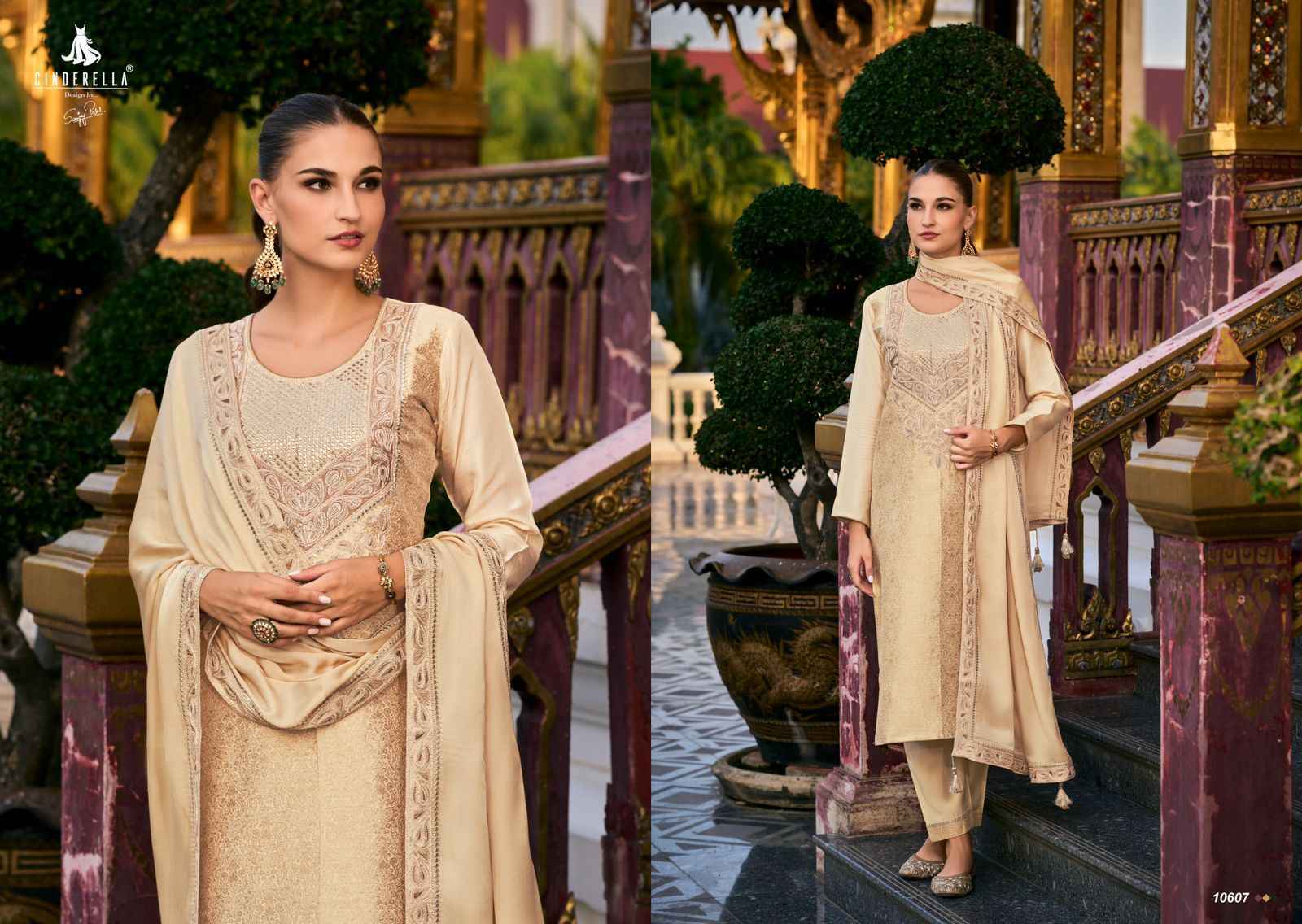 Cindrella Kimkhab Pure Banarasi Silk Dress Material 6 Pc Catalog