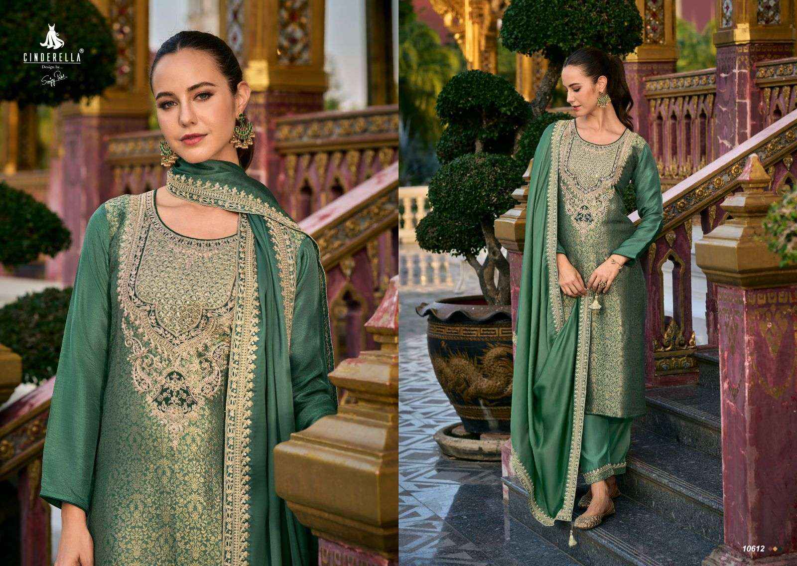 Cindrella Kimkhab Pure Banarasi Silk Dress Material 6 Pc Catalog