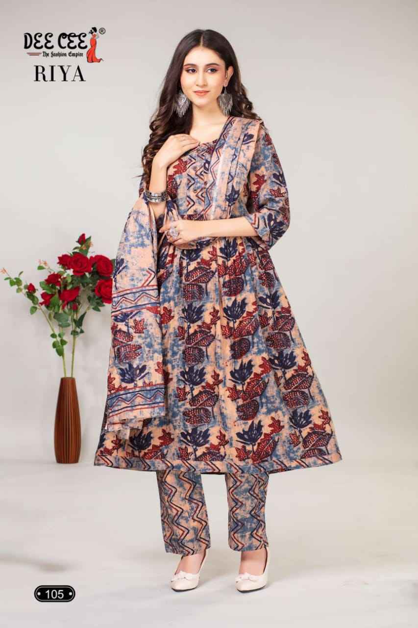 Dee Cee Riya Readymade Cambric Cotton Dress 6 Pc Catalog