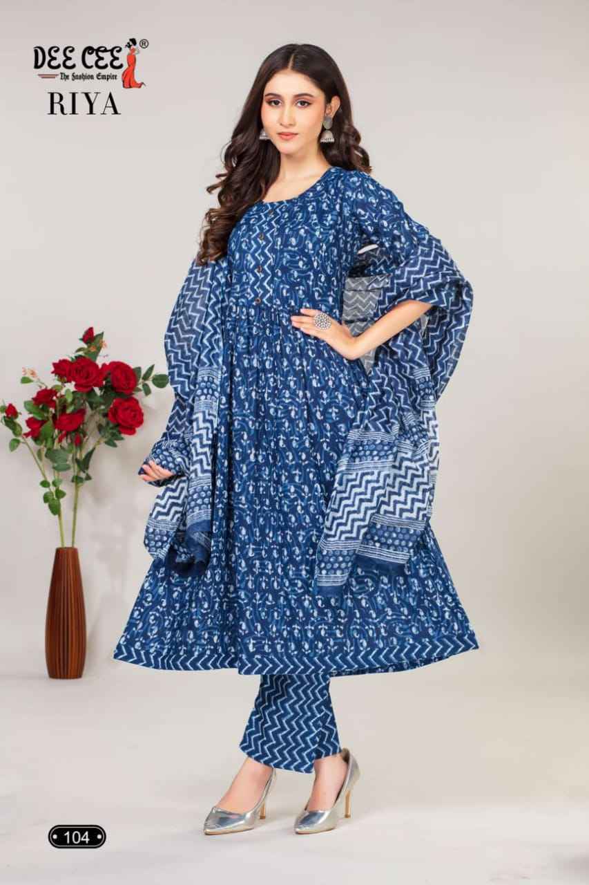 Dee Cee Riya Readymade Cambric Cotton Dress 6 Pc Catalog