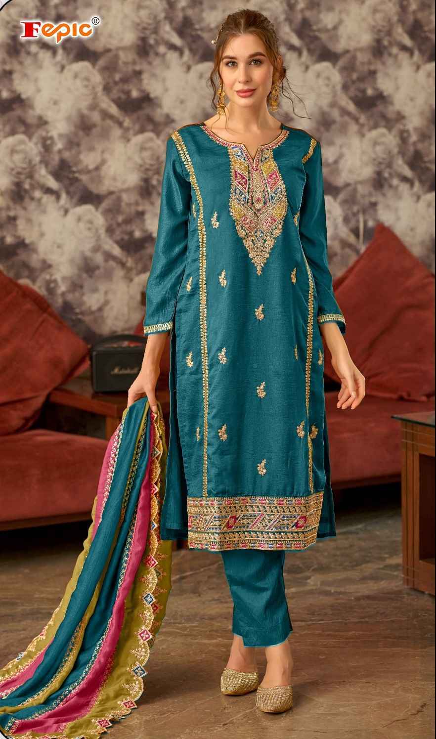 Fepic Rosemeen C-1774 Premium Silk Dress Material 3 Pc Catalogue