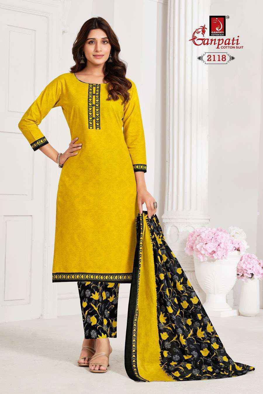 Ganpati Jighyasha Vol 21 Pant Style Dress Cotton Dress Material Online Best Suits Supplier