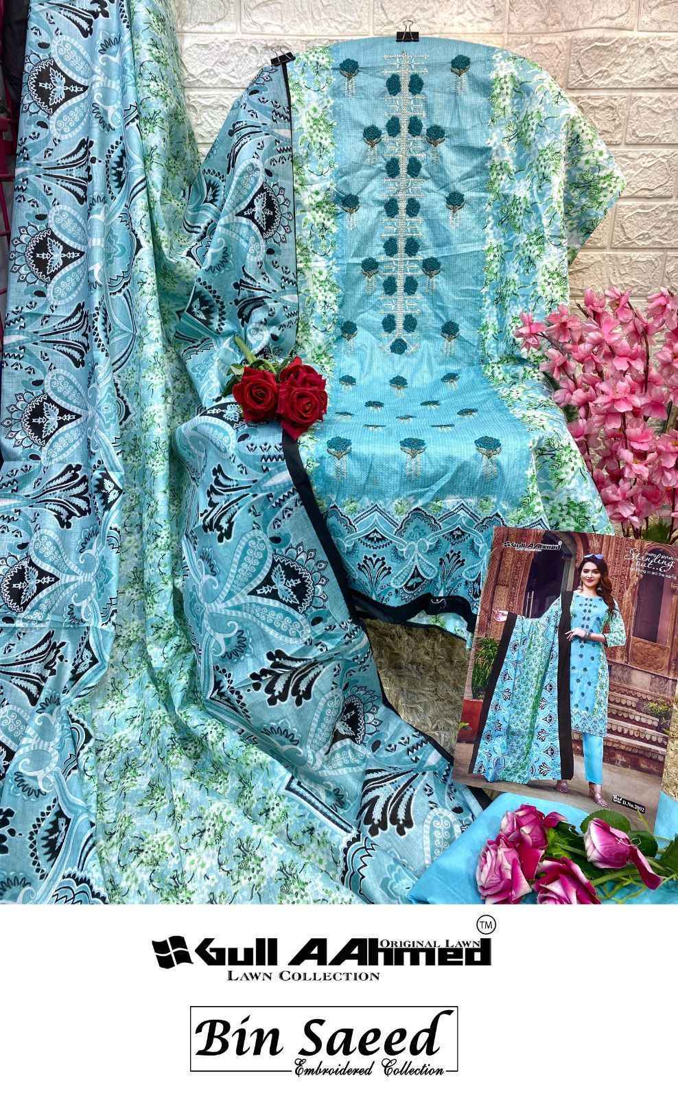 Gul Ahmed Bin Saeed Vol 2 Lawn Karachi Dress Material 10 Pc Catalouge