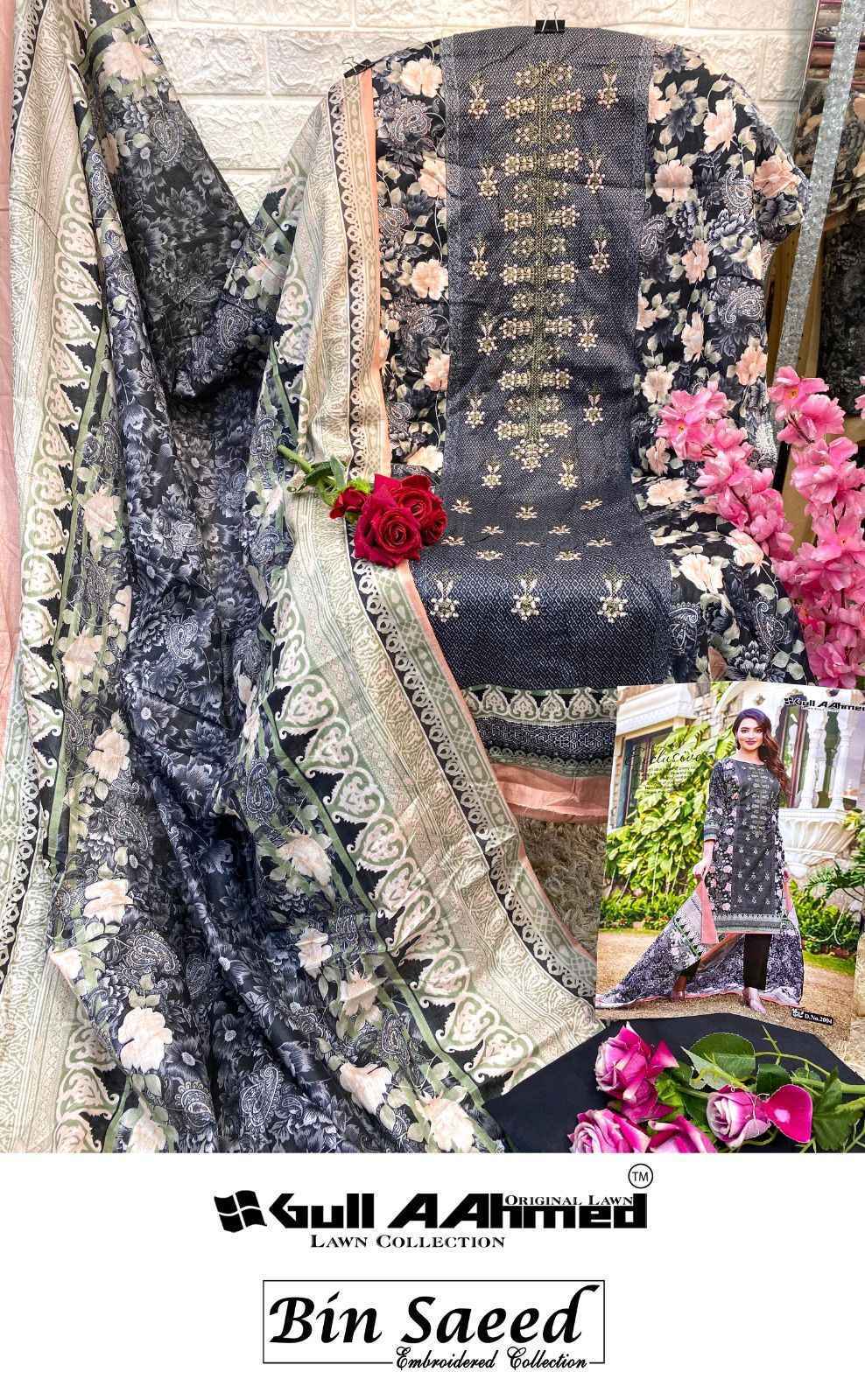 Gul Ahmed Bin Saeed Vol 2 Lawn Karachi Dress Material 10 Pc Catalouge