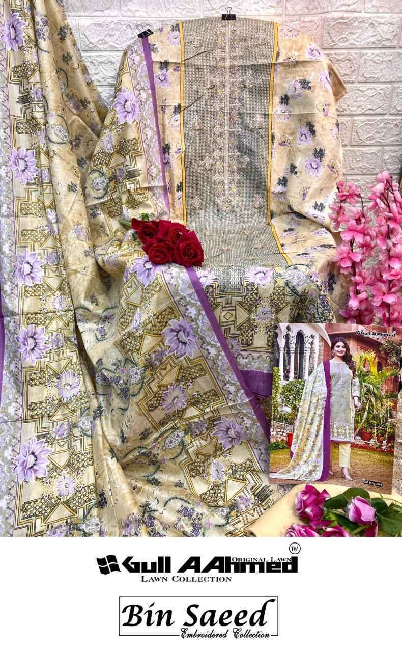 Gul Ahmed Bin Saeed Vol 2 Lawn Karachi Dress Material 10 Pc Catalouge