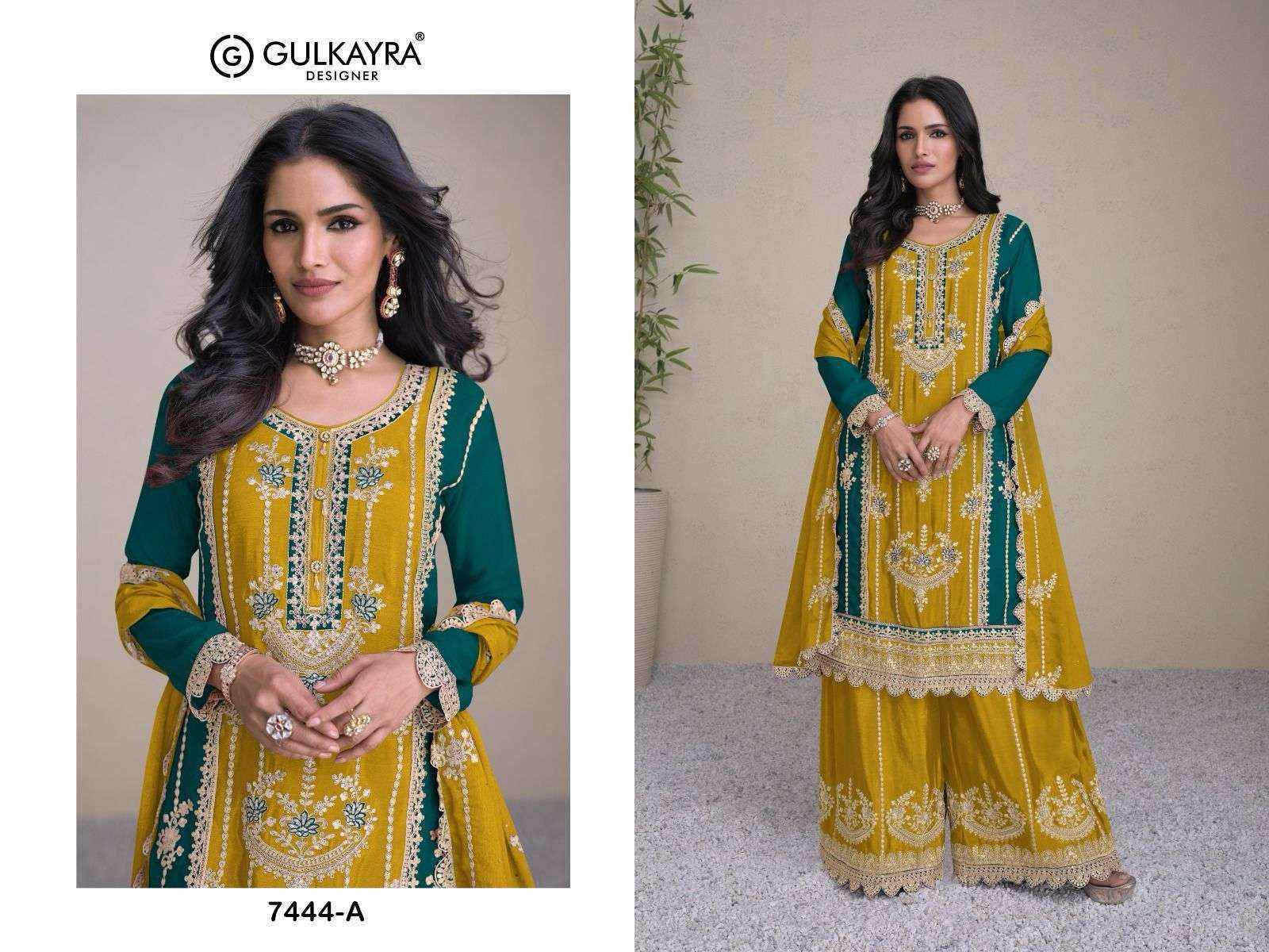 Gulkayra Designer Sabina Readymade Chinon Dress 3 pcs Catalogue