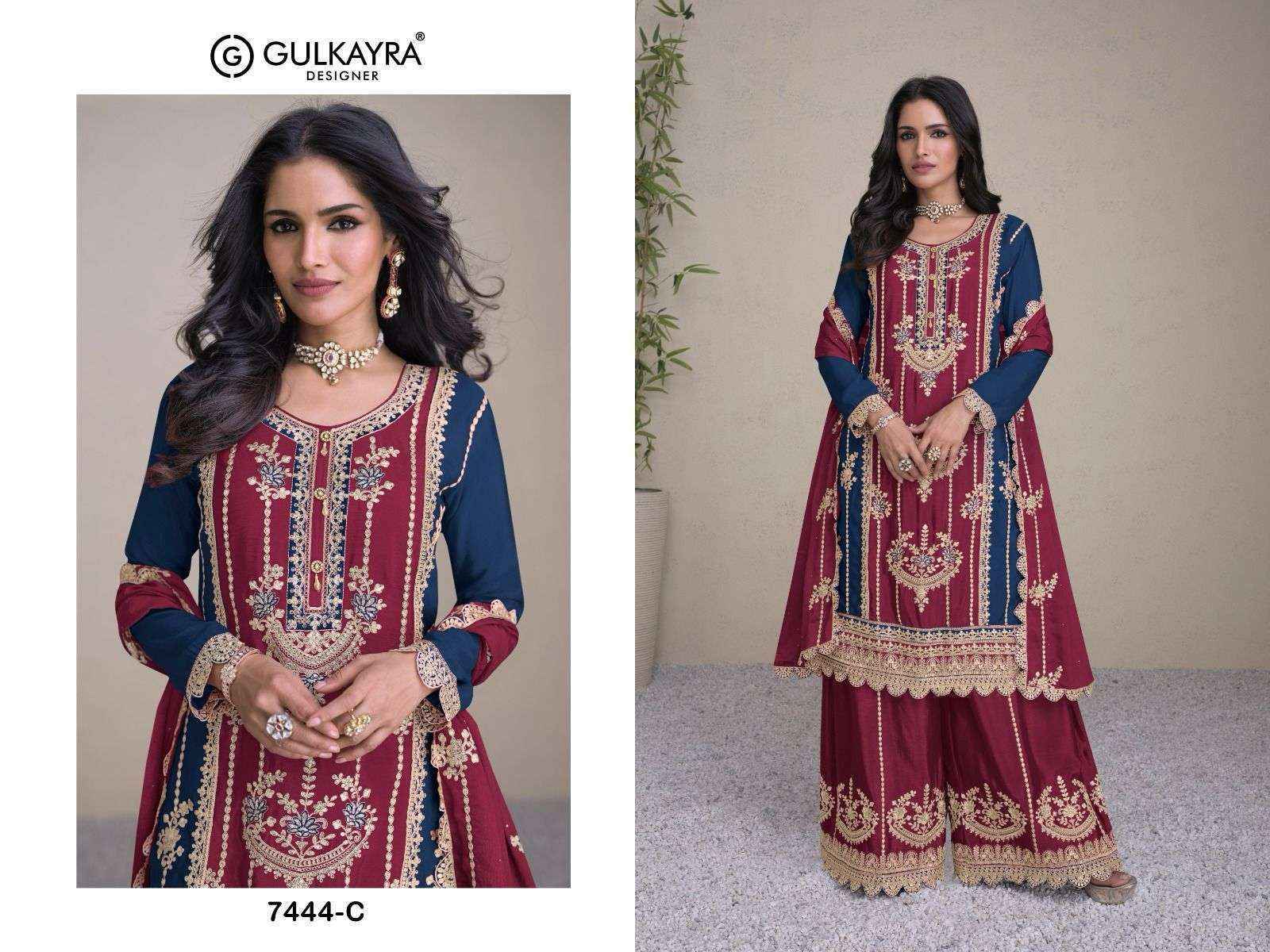 Gulkayra Designer Sabina Readymade Chinon Dress 3 pcs Catalogue