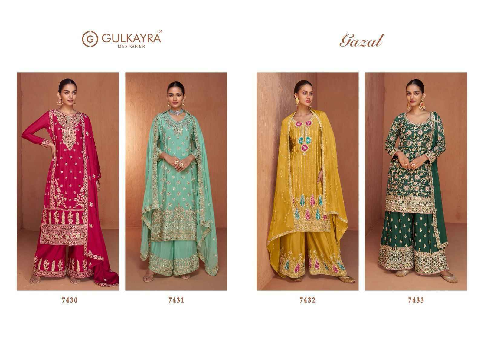 Gulkayra Gazal Real Chinon Readymade Suit 4 Pc Catalouge