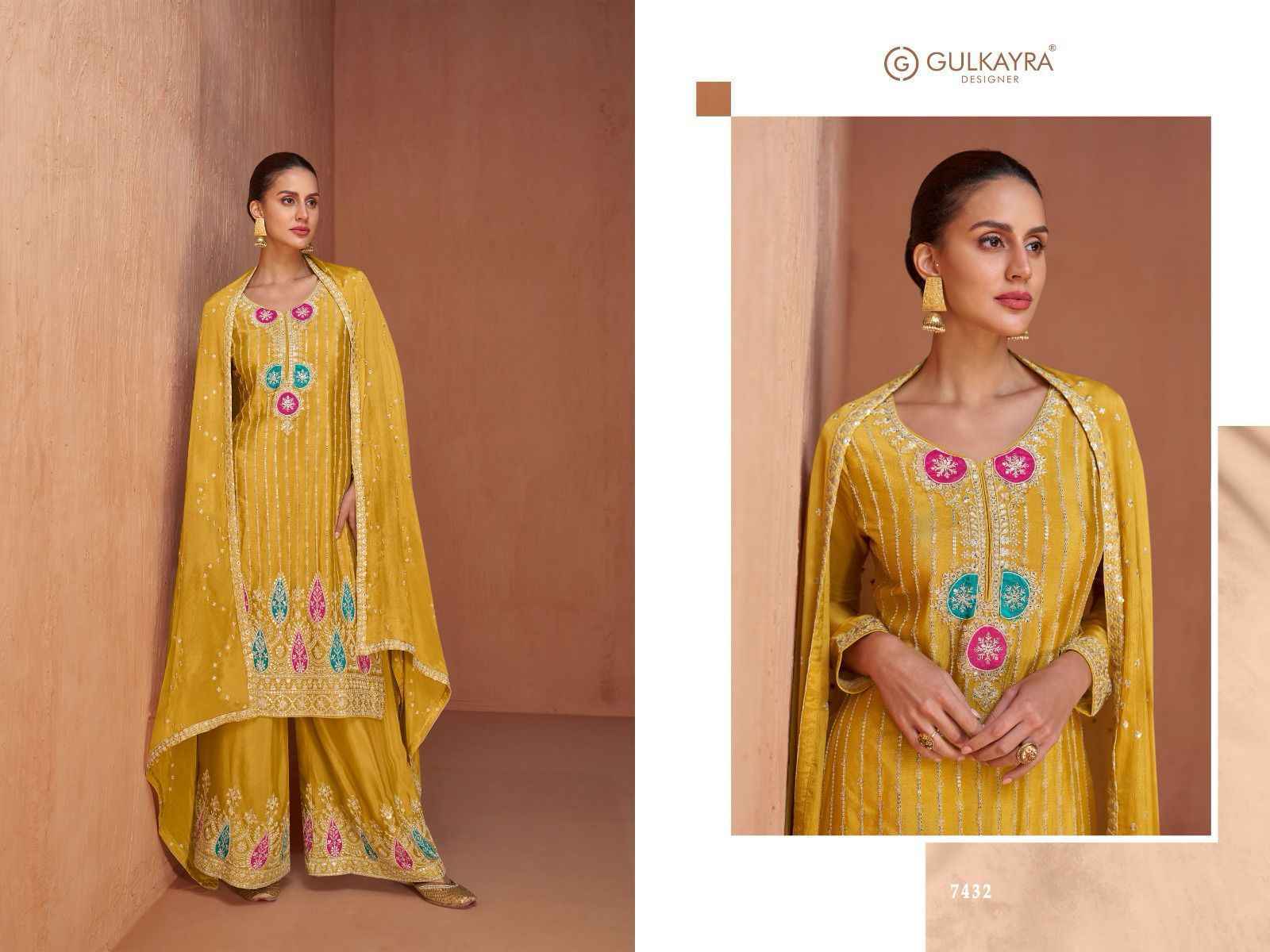 Gulkayra Gazal Real Chinon Readymade Suit 4 Pc Catalouge