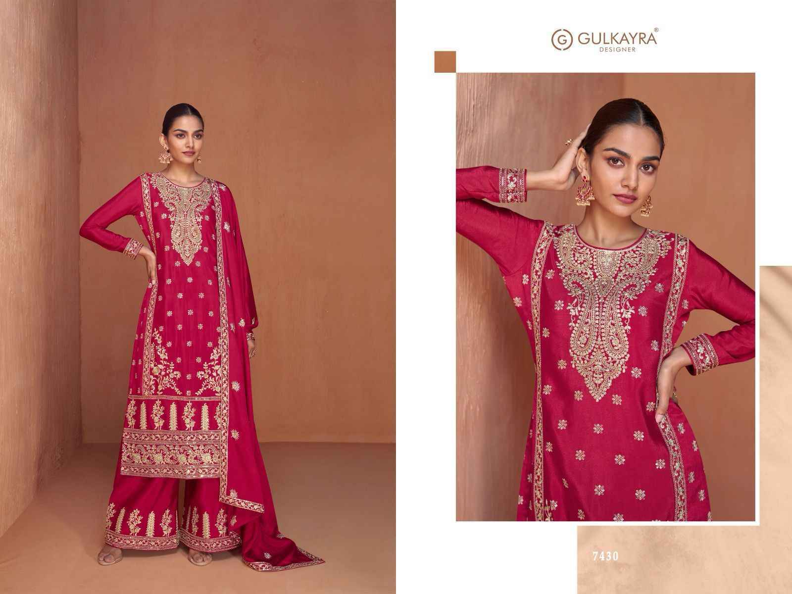 Gulkayra Gazal Real Chinon Readymade Suit 4 Pc Catalouge