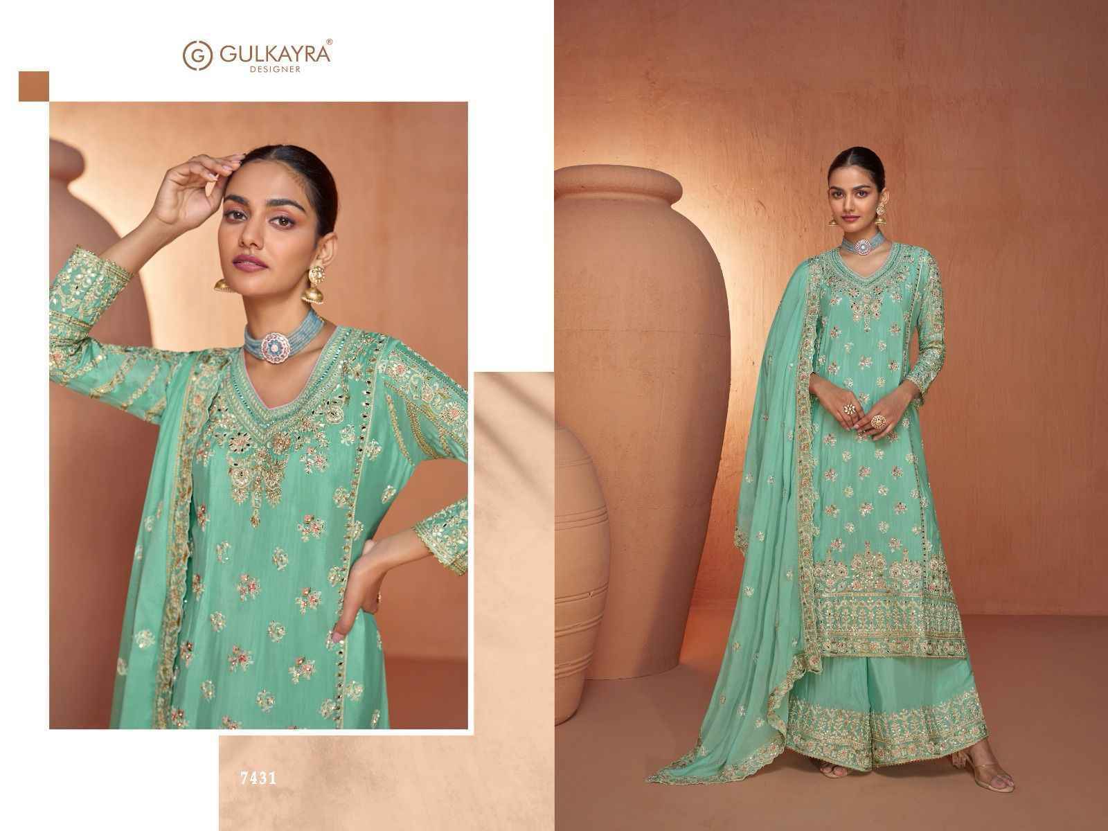 Gulkayra Gazal Real Chinon Readymade Suit 4 Pc Catalouge