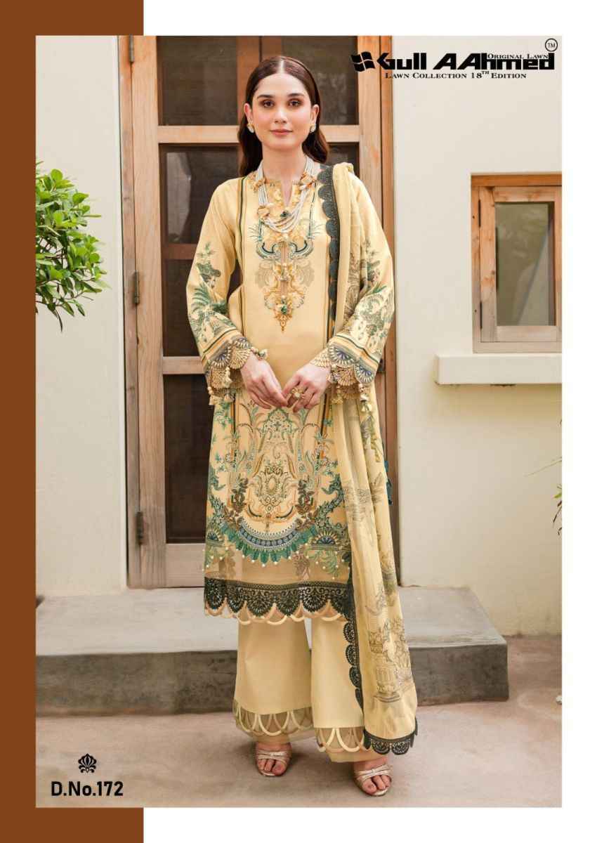  Gull Aahmed Lawn Collection Vol 18 Lawn Cotton Dress Material 6 pcs Catalogue