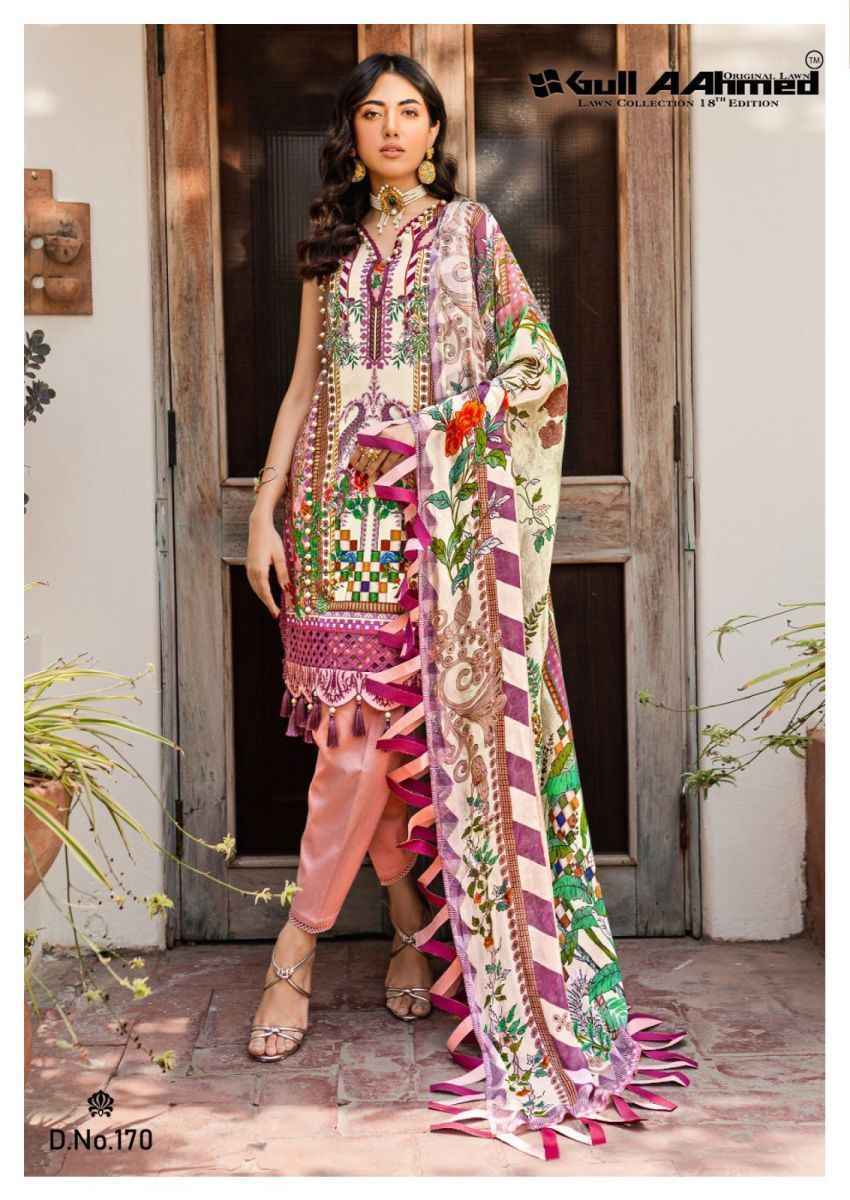  Gull Aahmed Lawn Collection Vol 18 Lawn Cotton Dress Material 6 pcs Catalogue