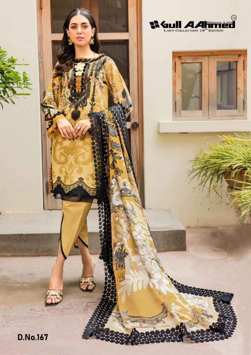  Gull Aahmed Lawn Collection Vol 18 Lawn Cotton Dress Material 6 pcs Catalogue