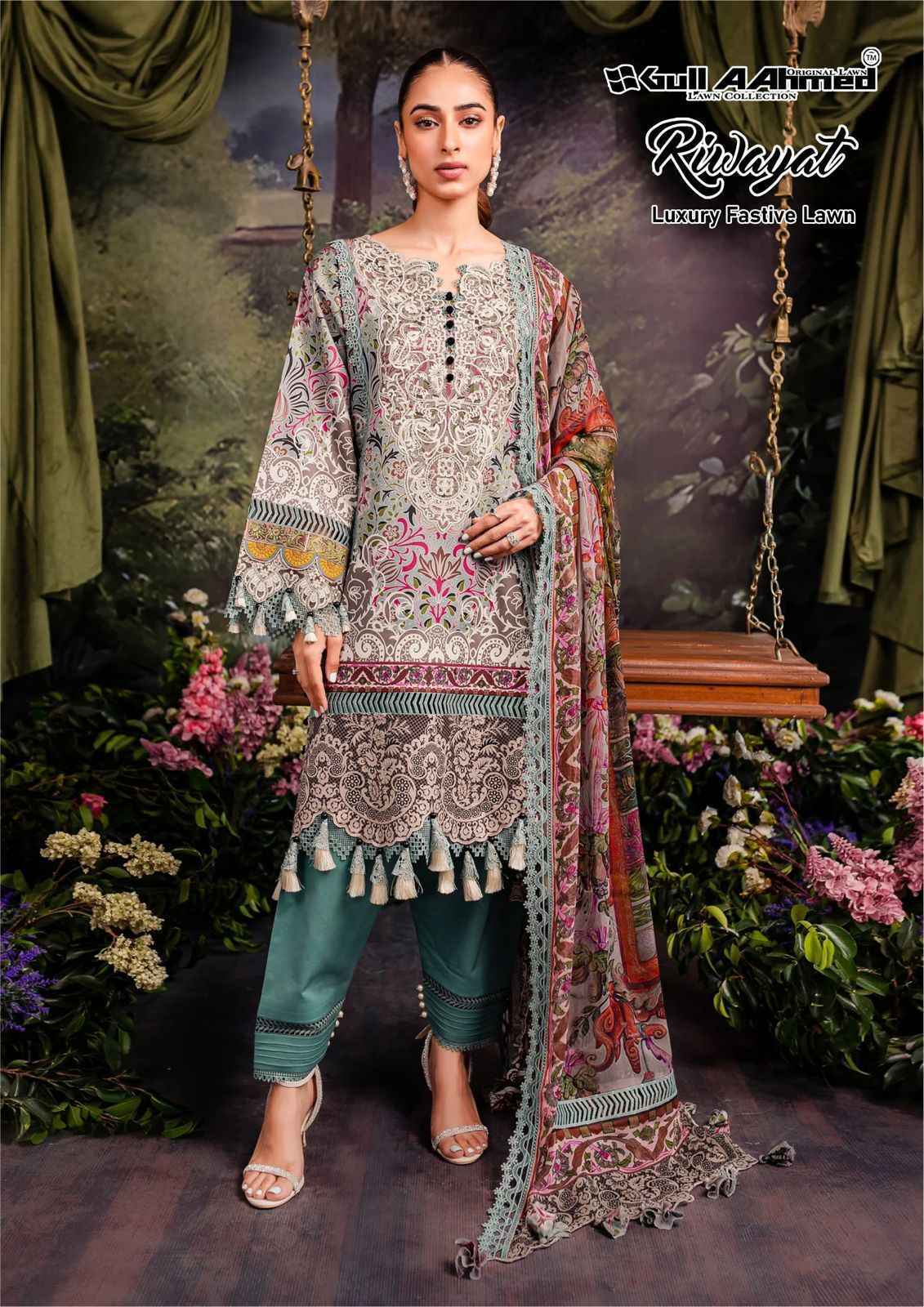 Gull Ahmed Lawn Collection Riwayat Vol 5 Dress Material 6 Pc Catalouge