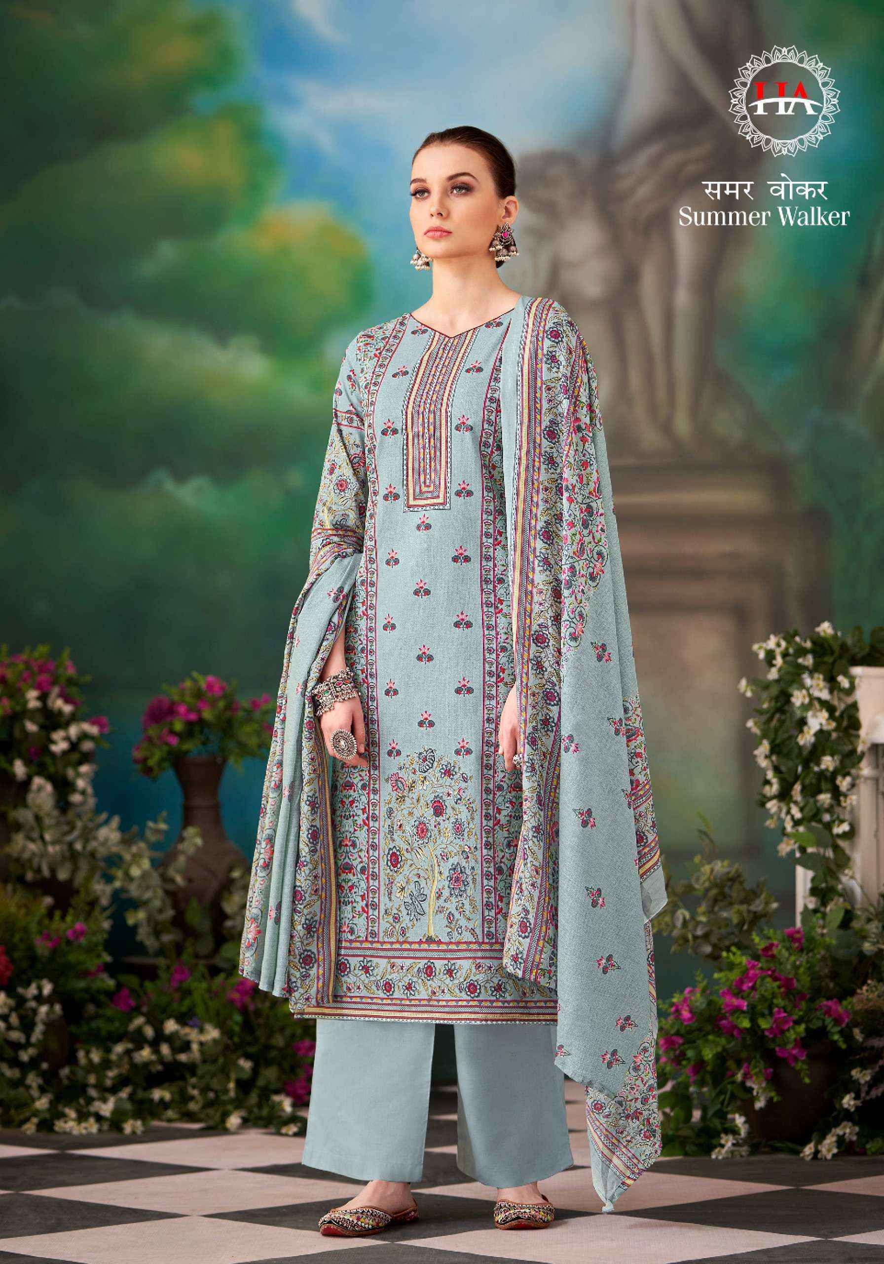 Harshit Fashion Hub Summer Walker Cambric Cotton Dress Material 8 pcs Catalogue