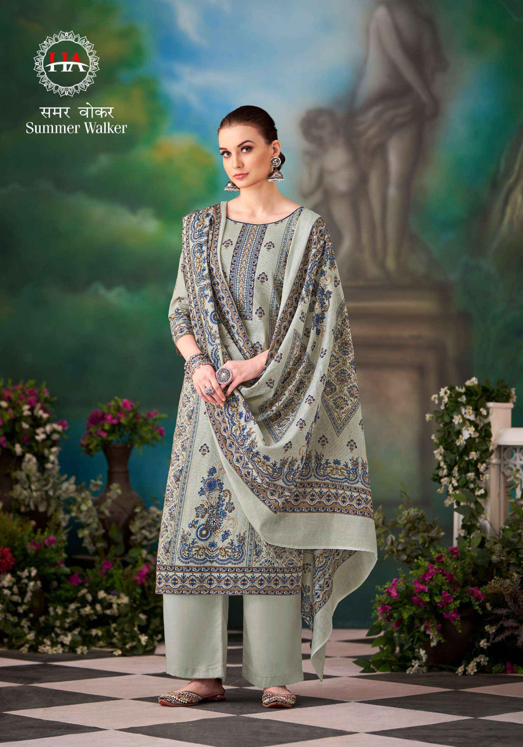 Harshit Fashion Hub Summer Walker Cambric Cotton Dress Material 8 pcs Catalogue