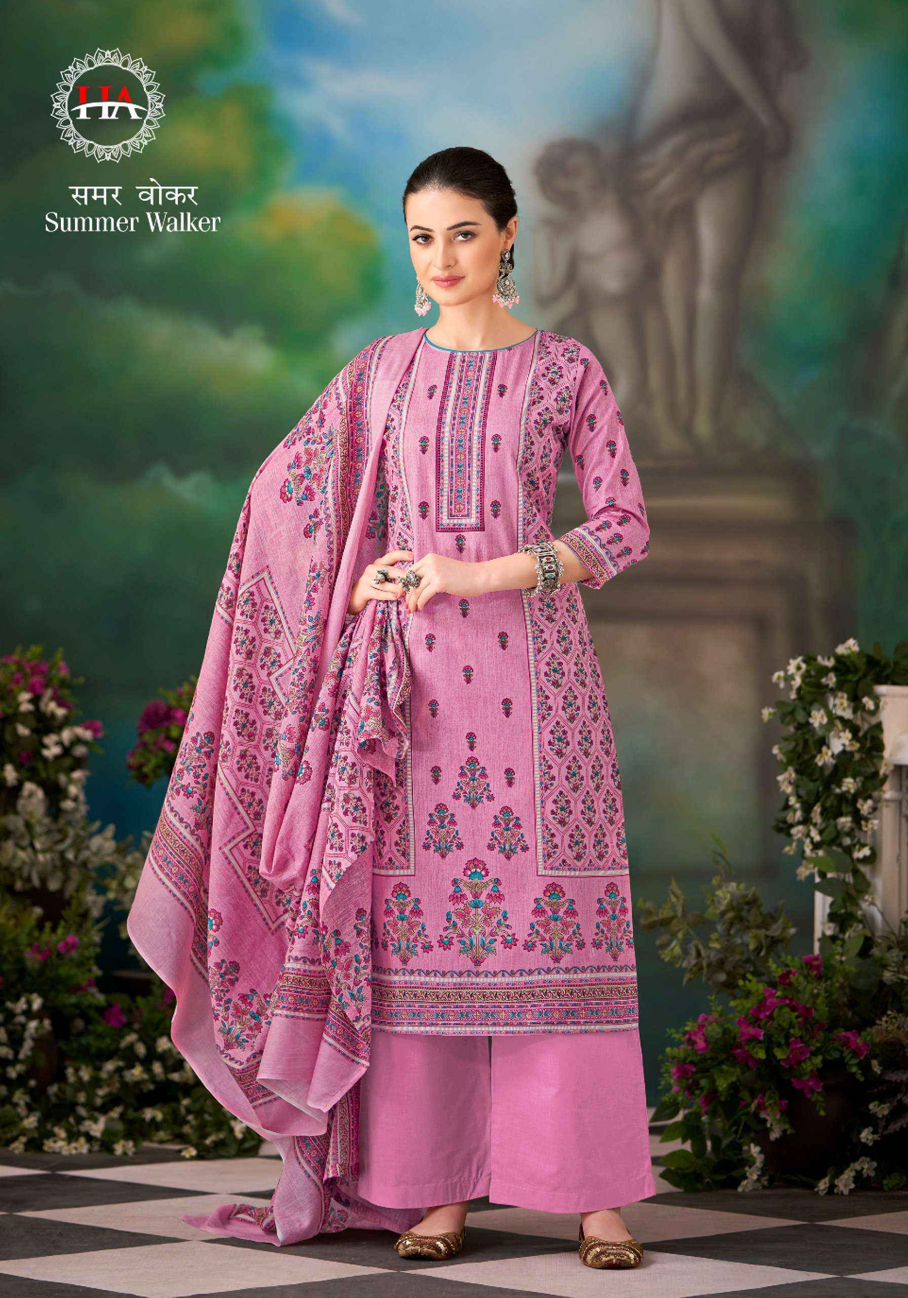 Harshit Fashion Hub Summer Walker Cambric Cotton Dress Material 8 pcs Catalogue