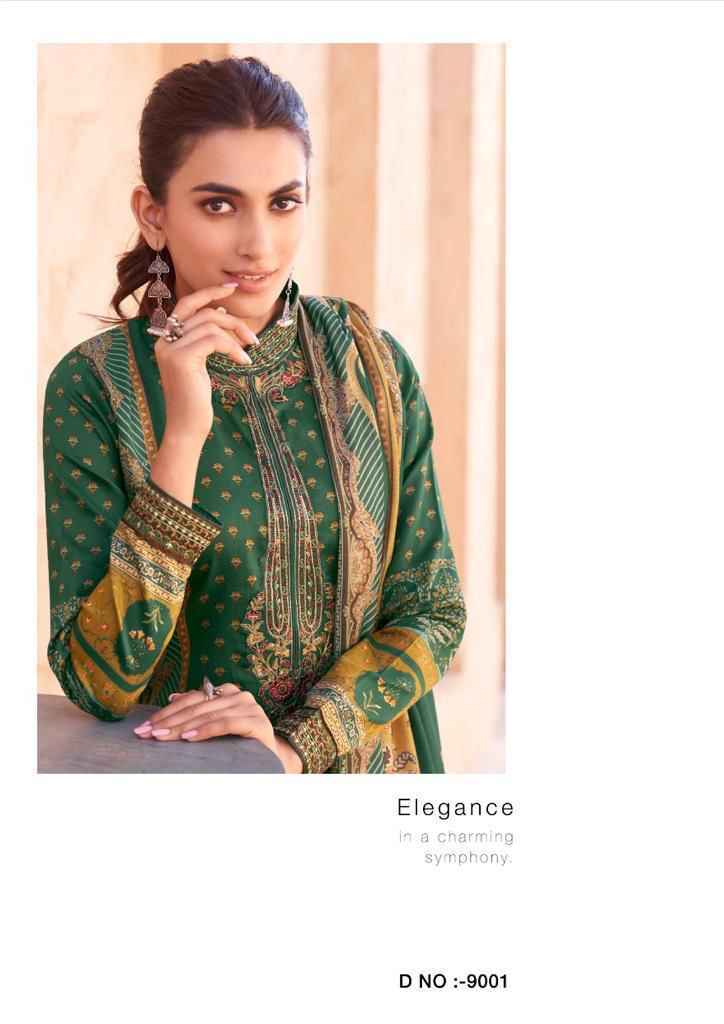 Hermitage Mehqada Jam Satin Dress Material 6 Pc Catalog