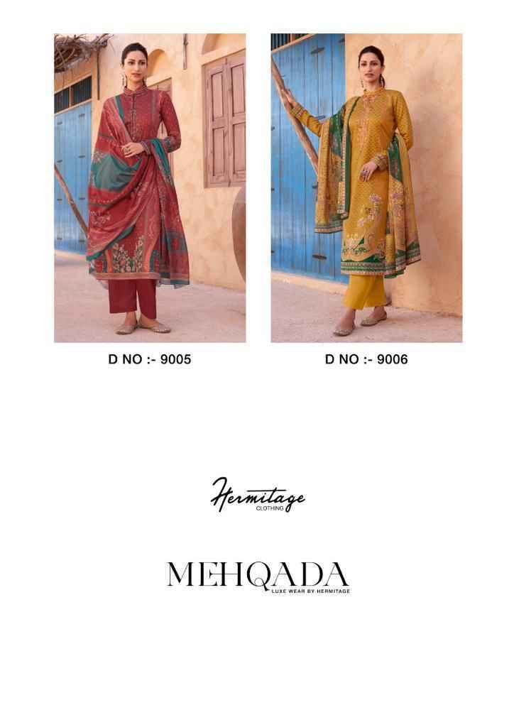 Hermitage Mehqada Jam Satin Dress Material 6 Pc Catalog