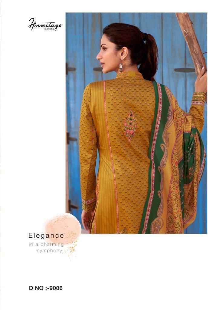 Hermitage Mehqada Jam Satin Dress Material 6 Pc Catalog