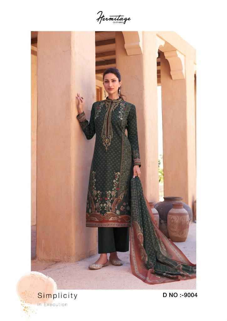 Hermitage Mehqada Jam Satin Dress Material 6 Pc Catalog