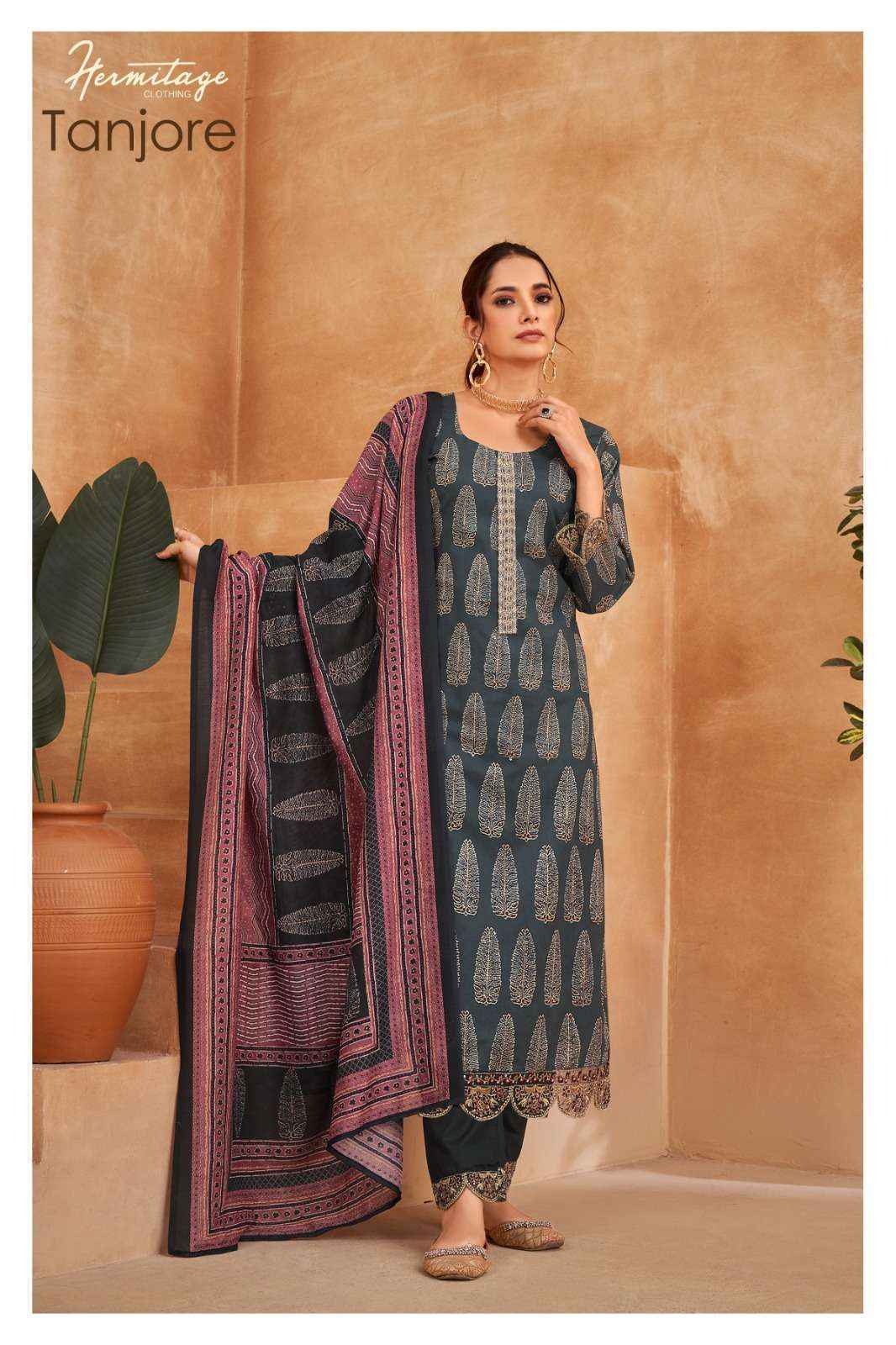 Hermitage Tanjore Cotton Dress Material 6 pcs Catalogue