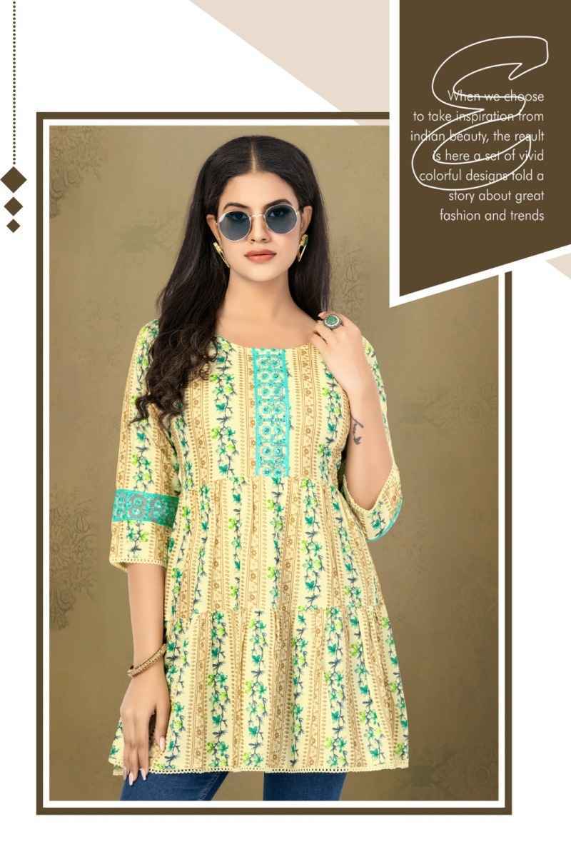 Hirwa Shefali Vol 3 Heavy Rayon Kurti 8 pcs Catalogue