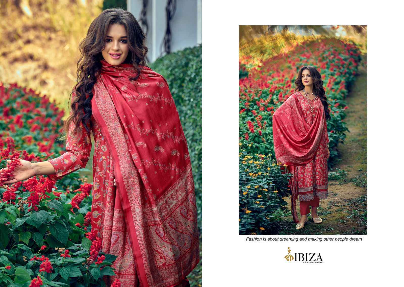 Ibiza Kantha Kari Pure Viscose Dress Material 8 Pc Catalog