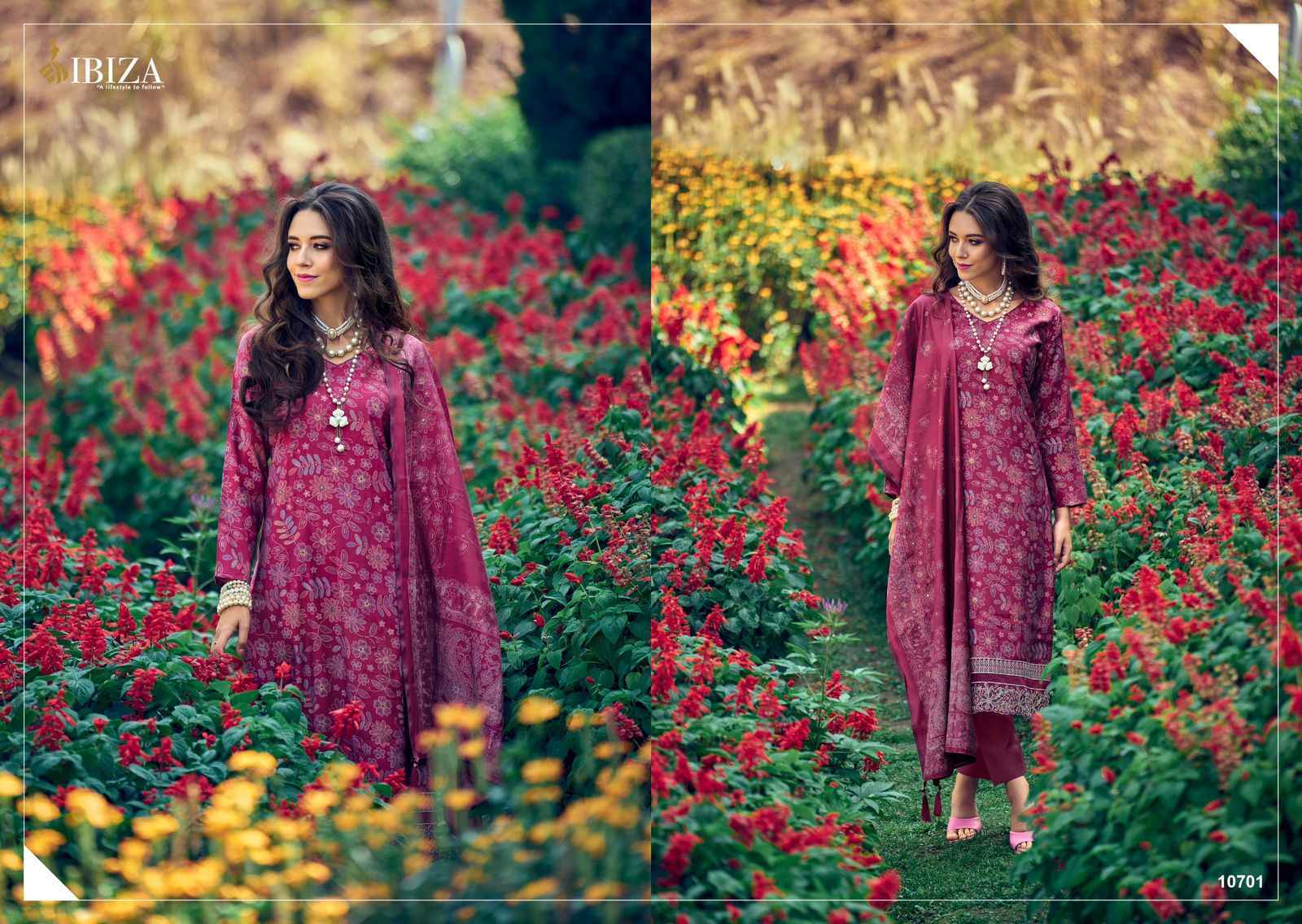 Ibiza Kantha Kari Pure Viscose Dress Material 8 Pc Catalog