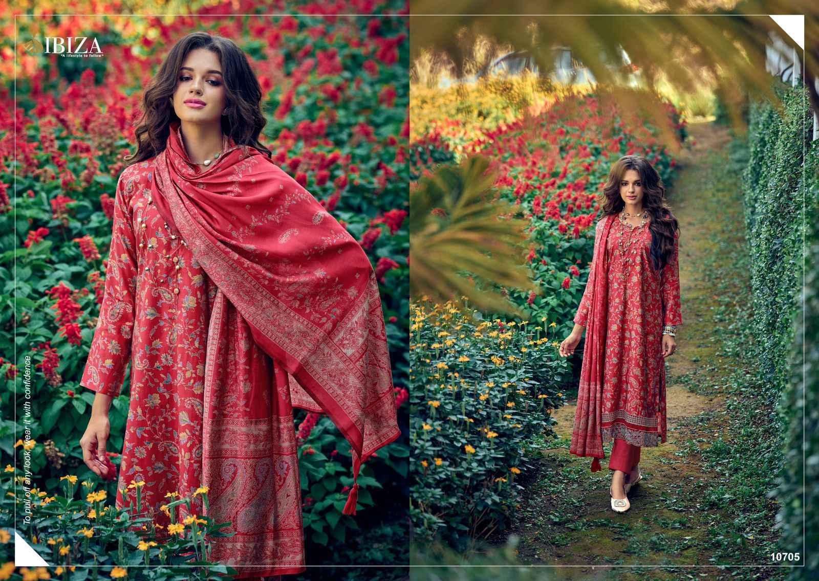 Ibiza Kantha Kari Pure Viscose Dress Material 8 Pc Catalog