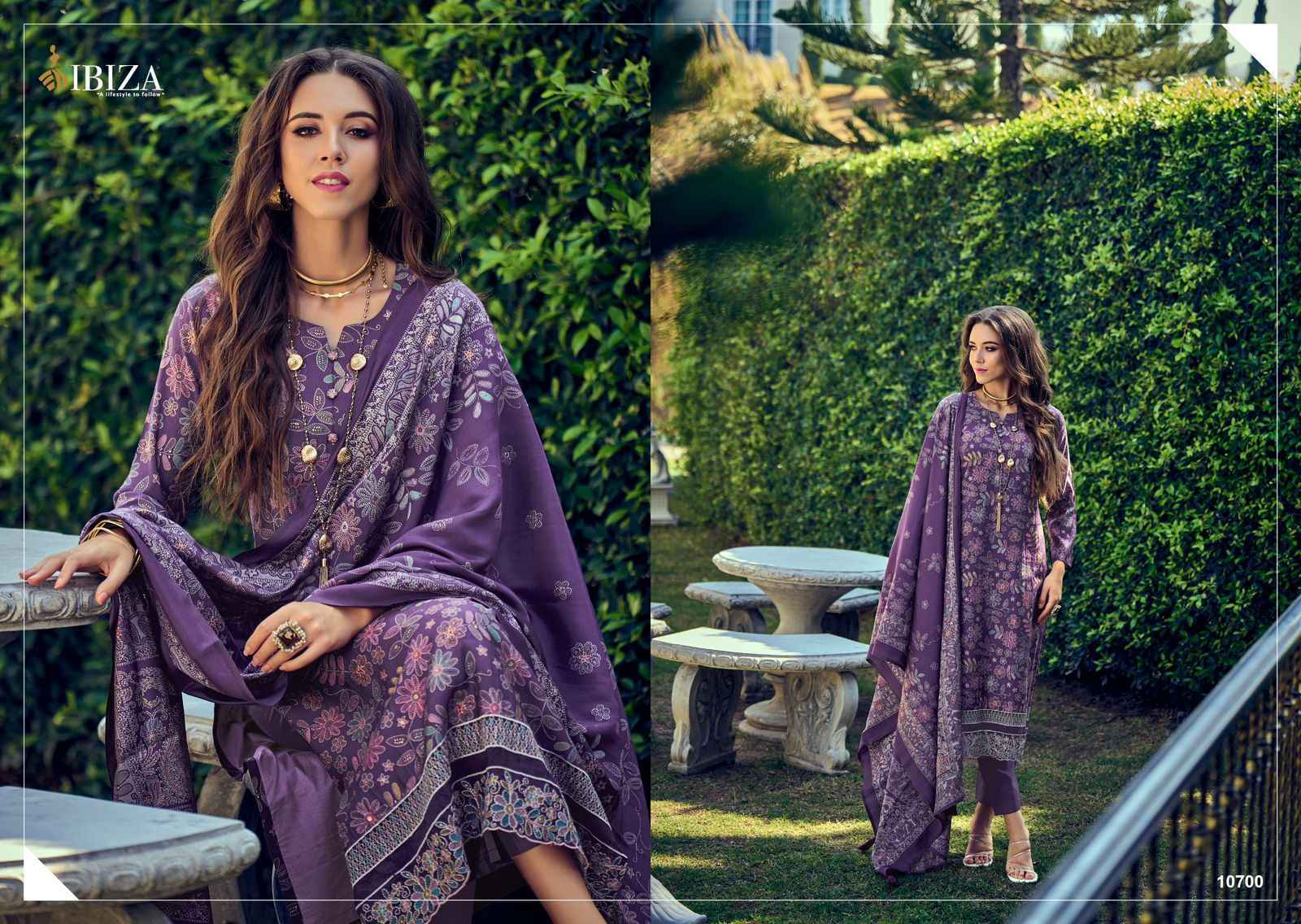 Ibiza Kantha Kari Pure Viscose Dress Material 8 Pc Catalog