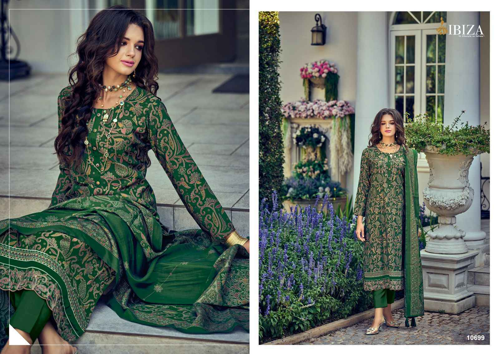 Ibiza Kantha Kari Pure Viscose Dress Material 8 Pc Catalog