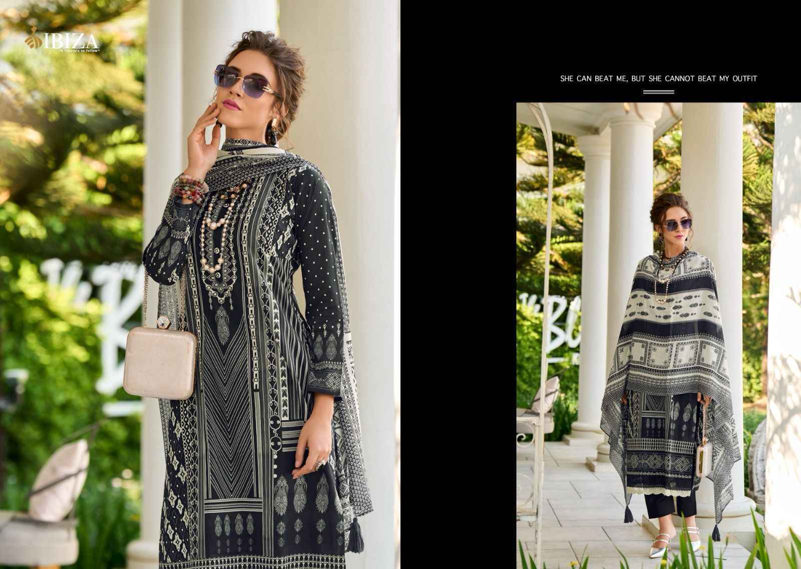 Ibiza Veronica Rose Pure Lawn Cotton Dress Material 6 Pc Catalog