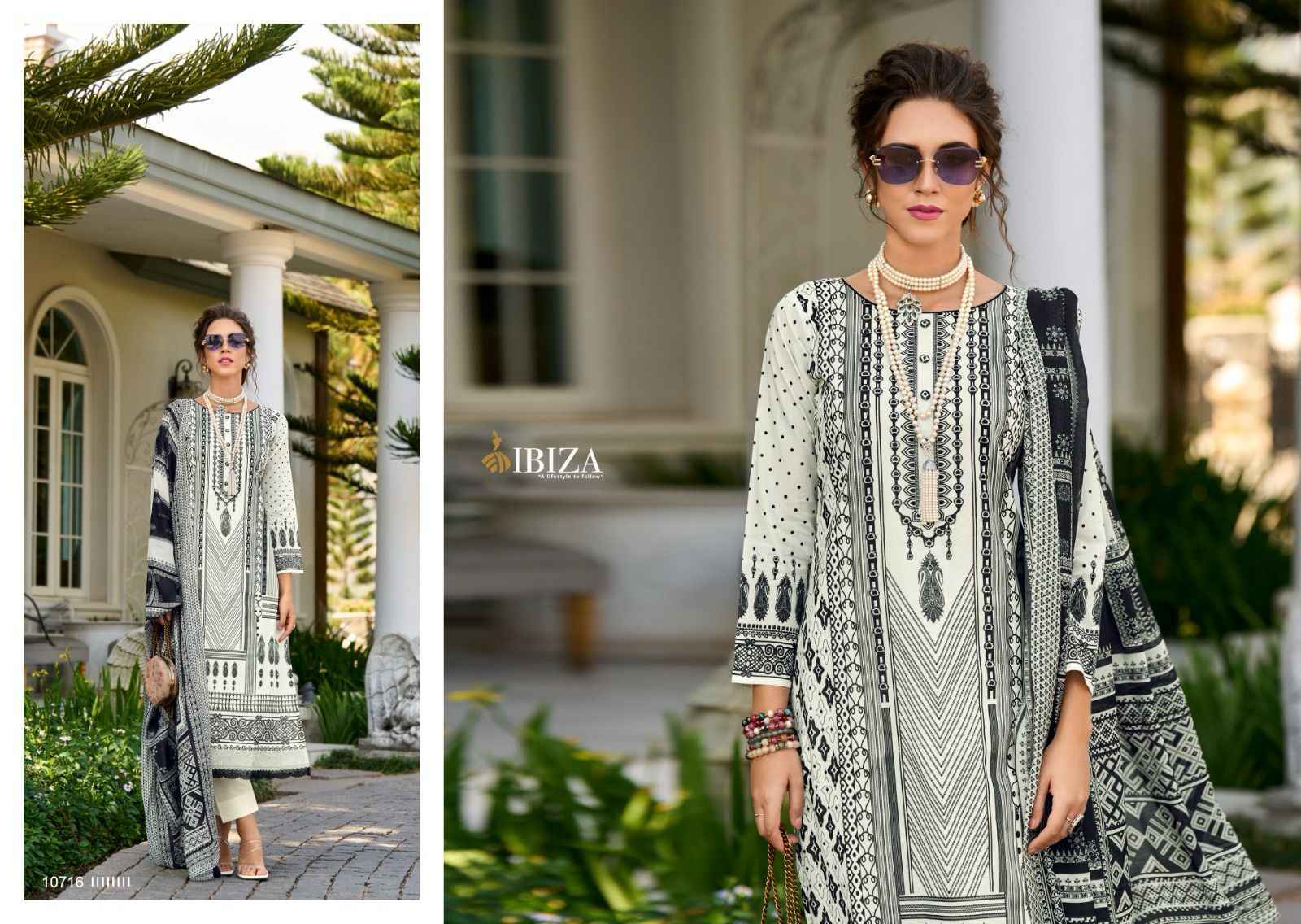 Ibiza Veronica Rose Pure Lawn Cotton Dress Material 6 Pc Catalog