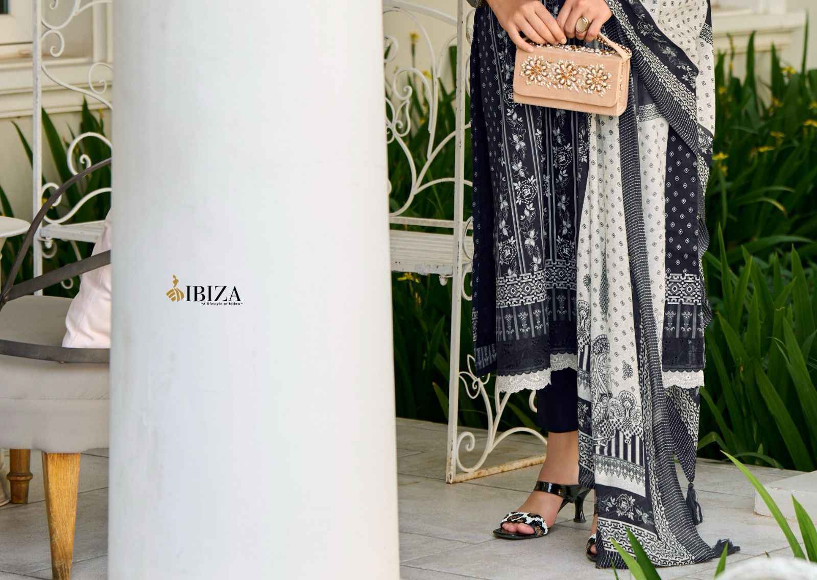 Ibiza Veronica Rose Pure Lawn Cotton Dress Material 6 Pc Catalog