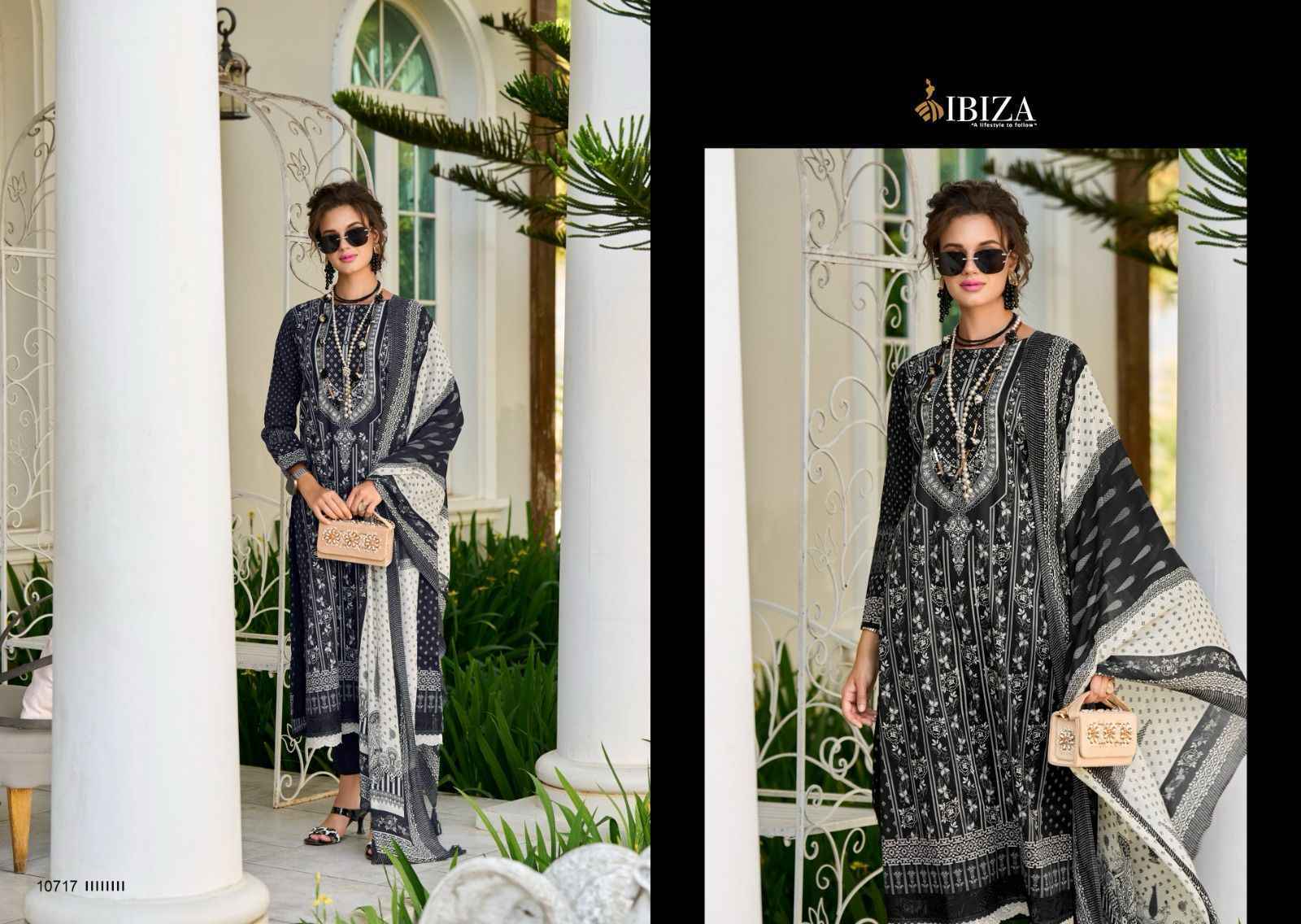 Ibiza Veronica Rose Pure Lawn Cotton Dress Material 6 Pc Catalog