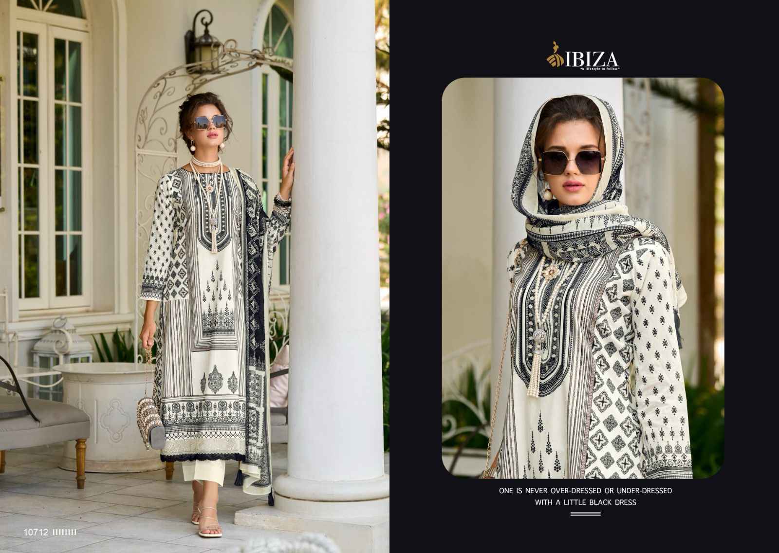 Ibiza Veronica Rose Pure Lawn Cotton Dress Material 6 Pc Catalog