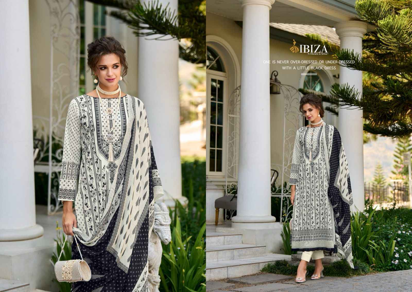 Ibiza Veronica Rose Pure Lawn Cotton Dress Material 6 Pc Catalog