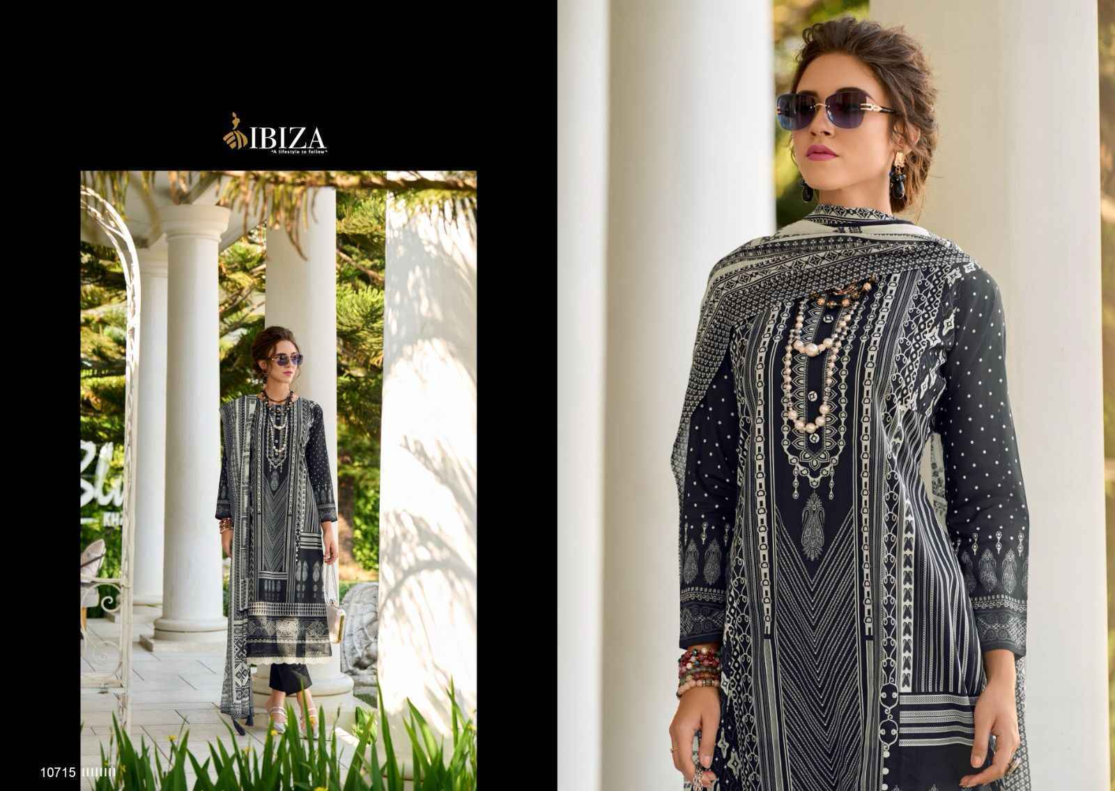 Ibiza Veronica Rose Pure Lawn Cotton Dress Material 6 Pc Catalog