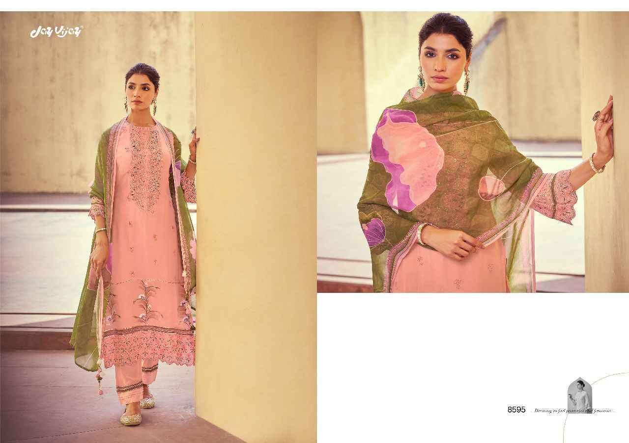 Jay Vijay Heer Pure Organza Dress Material 8 Pc Catalouge