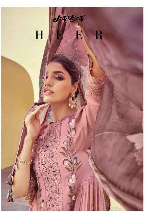 Jay Vijay Heer Pure Organza Dress Material 8 Pc Catalouge